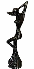Vintage JARU 1983 RARE BLACK Woman Sculpture Figurine by JARU USA 33.5" FF