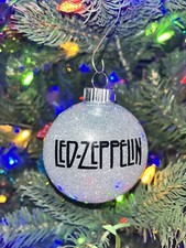Handmade Led-Zepplin Silver Christmas Ornaments Shatterproof Disc NEW