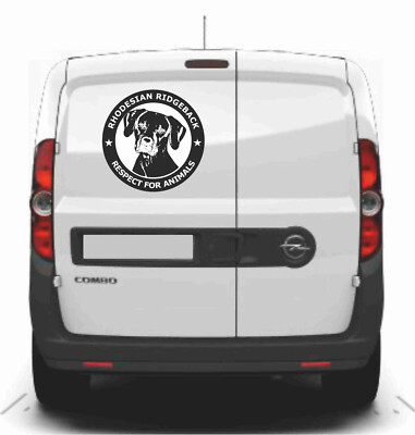 KFZ Aufkleber - ,,Respect for Animals'', Rhodesian Ridgeback, Rhodesian Lion Dog