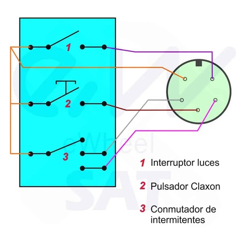 Botonera manillar de intermitencia, luces y claxon – Waterproof - Imagen 4 de 4