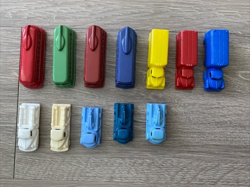 Vintage 50’s Dime Store Hard Plastic Bus And Truck Vehicles Lot Of 12 Nostalgia - Bild 2 von 4