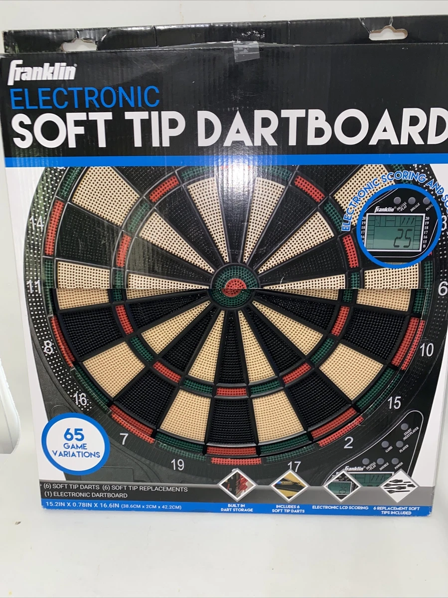 Franklin Sports Electronic Dart Board Set Soft Tip Electric
