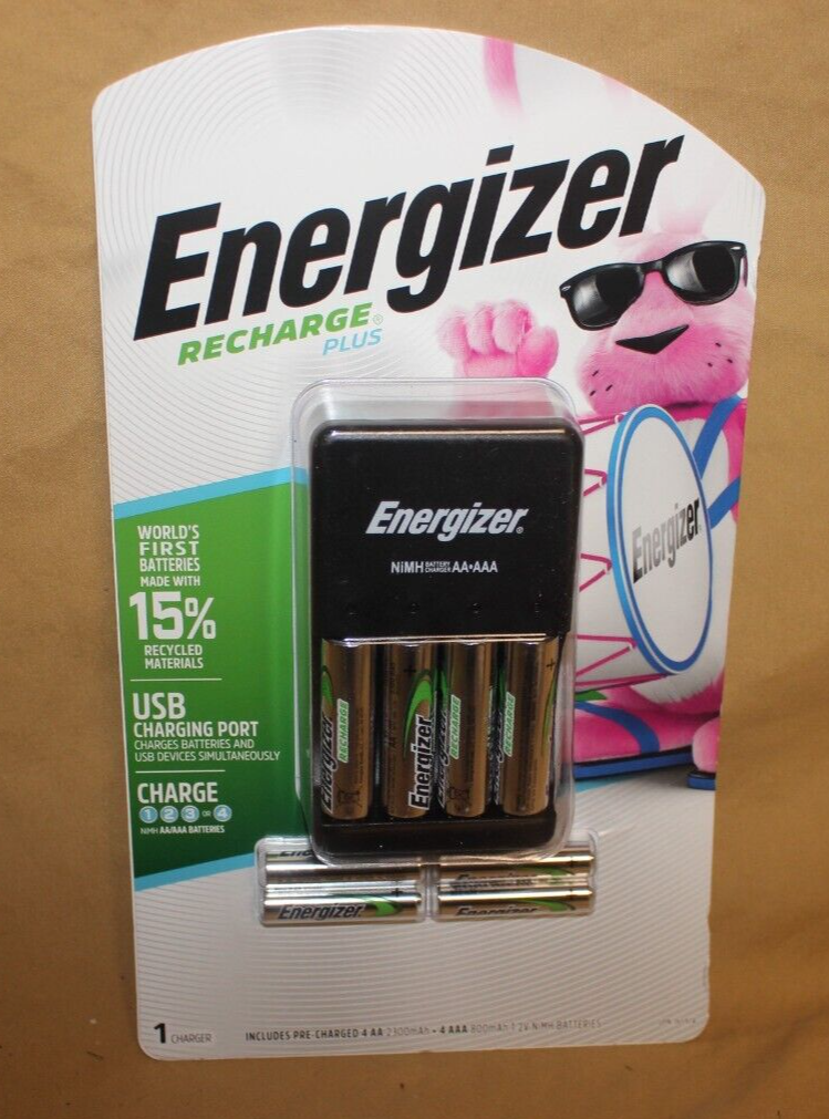 Energizer Recharge Plus Combo with Case, 6 AA and 4 AAA NiMH