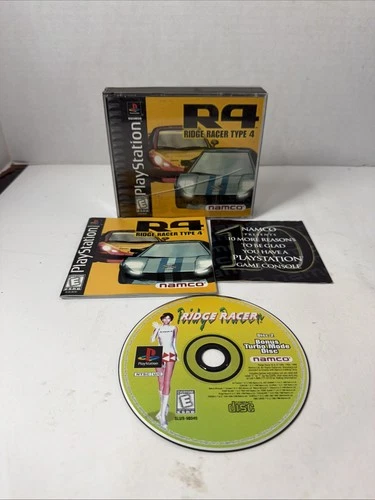 R4 Ridge Racer Type 4 (Sony PlayStation 1, 1999) NO DISC ONE Manual + Reg Card
