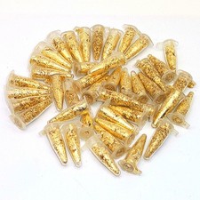 25 Vials Gold Leaf Flakes 0.2ml Vials Gifts Size Cards Decorative Crafts