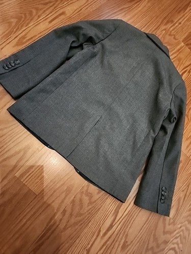 Cat & Jack Blazer Boys Size 7 Gray 2-Button Jacket Lined Wedding Church Family - Picture 5 of 10