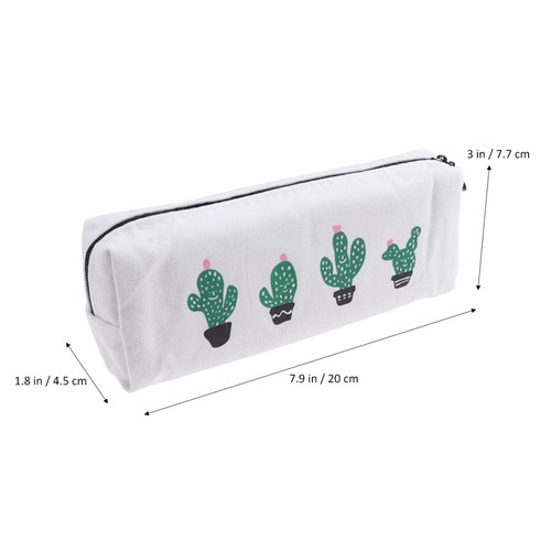 Cactus Pen Bag Middle School Student Men and Women Canvas Pencil Case - Picture 2 of 12