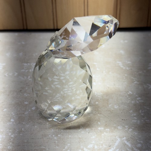 Peso de papel de cristal con forma de diamante transparente cuarzo con zafiro pequeño - Imagen 3 de 7