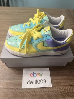 Nike Air Force 1 AF1 Low Easter Egg Yellow Mint Purple 2006 312945-371 Sz 10.5