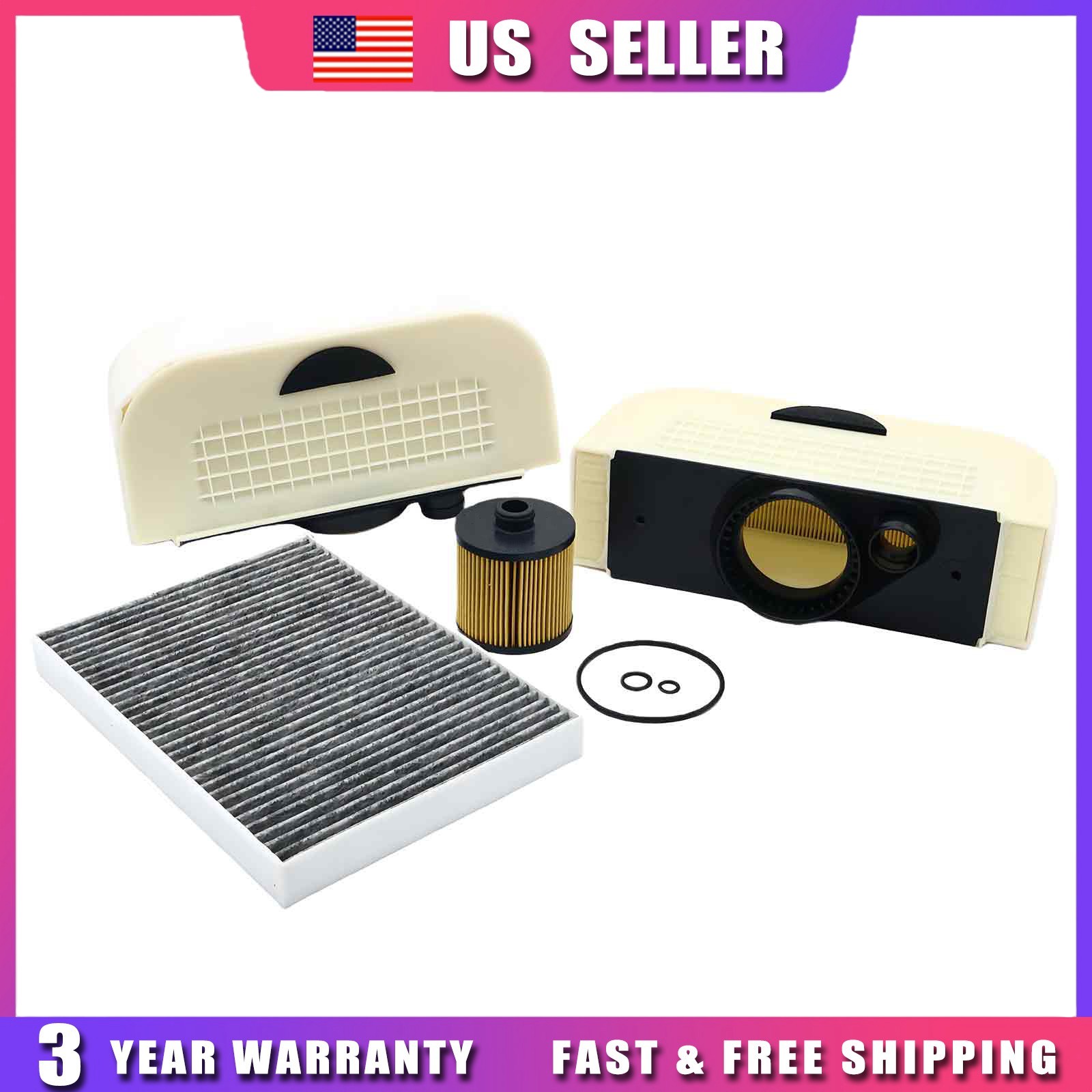 NEW Oil Filter ＆ Air Filter & AC Filter Kit For Bentley Bentayga W12 2017-2023