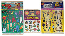 Lot Of 3 Okee Dokee Sticker Packs Bobbie Horse Show Garfield Braceface 1990s