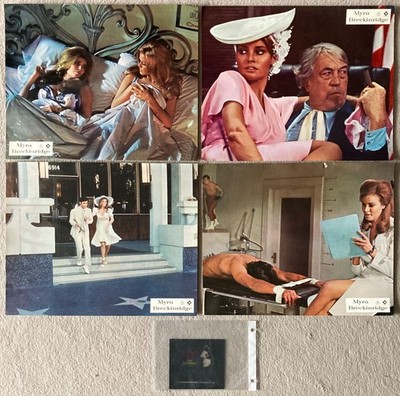 Myra Breckinridge  Raquel Welch John Huston 4 orig. Aushangfotos + Dia ca 8x8cm