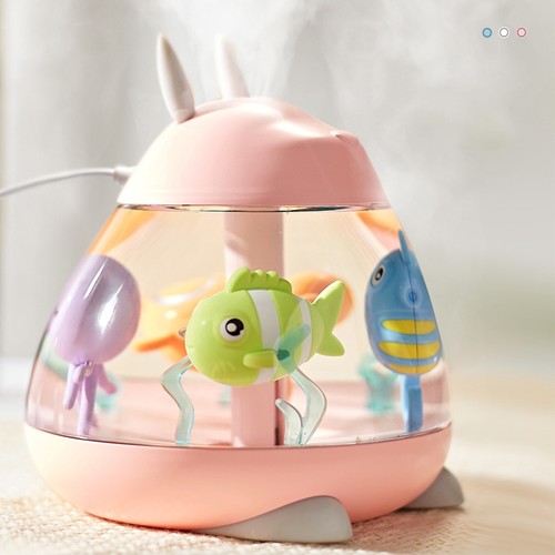 (Pink One Size)Desk Humidifier Silent USB Powered Decorative Marine Animals AM - Picture 4 of 12