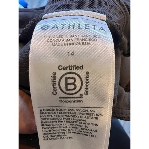Athleta Women's Size 14 Charcoal Trekkie Zipper Pocket Activewear Pants Trousers - Picture 6 of 6