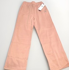 ALO Women's Pink Wide-Leg Sweatpants M Relaxed Drawstring Elastic Waist