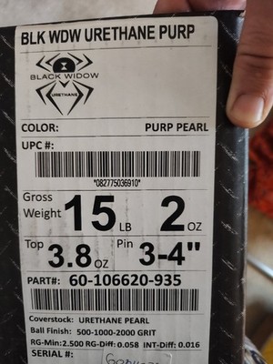 New Low Price! Black Widow Purple Pearl Urethane Bowling Ball