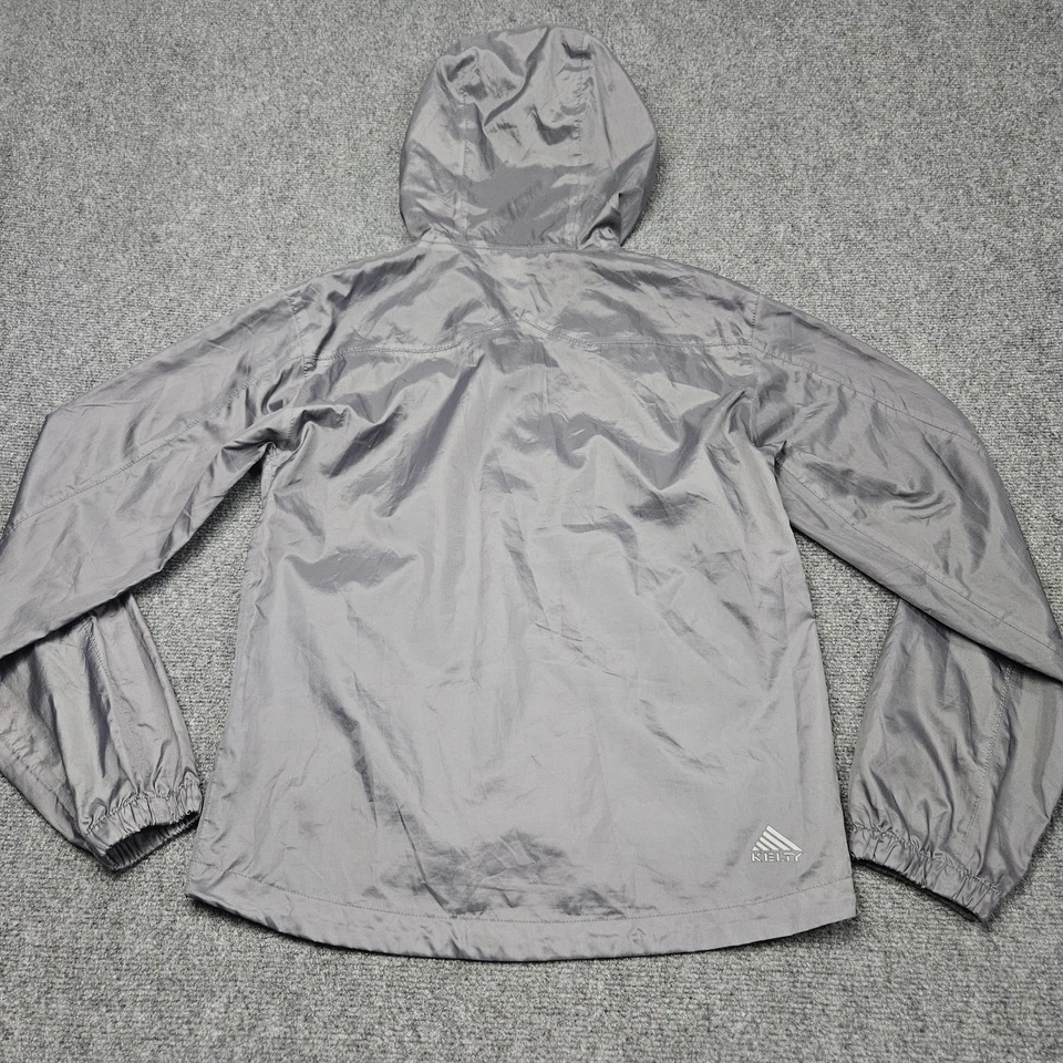 Chaqueta cortavientos impermeable gris Kelty talla pequeña senderismo mochilero camping Foto 4 de 4