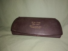 Vintage Eye Glasses Metal Case Optometrist Spectacles