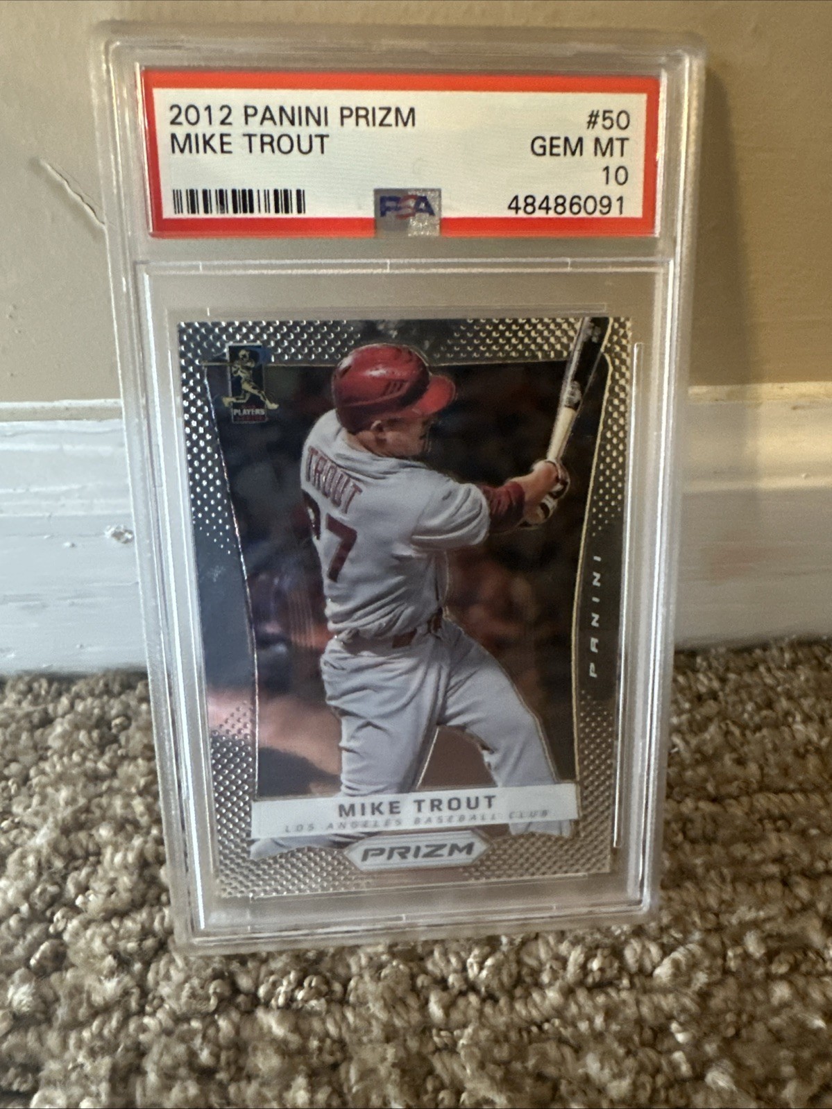 2012 Panini Prizm Mike Trout PSA 10 Gem Mint Los Angeles Angels #50