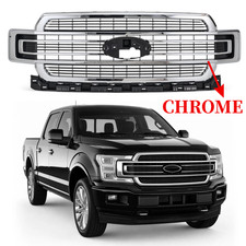 For 2018-2020 Ford F-150 F150 Limited Chrome Front Bumper Grille Grill