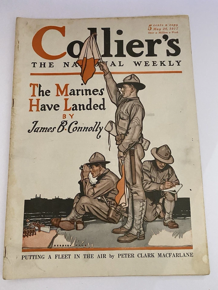 Lot of 7 Collier’s Magazines 1917 WWI Era – April to June Issues Foto 4 de 4