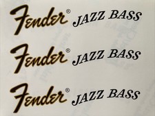 70s Fender Jazz Bass Waterslide Headstock Decal 3 pcs.