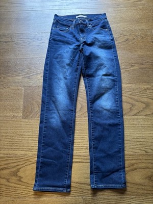 Levi s 724 High Rise Straight Jeans Women s Size 26 Dark Wash Stretch Denim