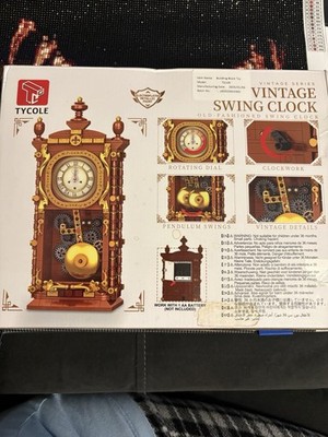 Tycole Vintage Series Vintage Swing Clock Building Block Set T2109  NEW But Open