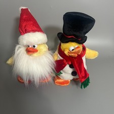 Dan Dee Dancing Singing Chicken Duck Santa  snowman christmas plush see video