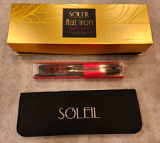 Soleil Flat Iron Baby Pink Ceramic Flat Iron/Straightener w/ Case Comb