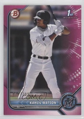 2022 Bowman Prospects Fuchsia Border /299 Kahlil Watson #BP-3 0fz3