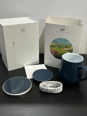 OHOM Ui Self Heating Cermaic Mug Set Deep Navy New!