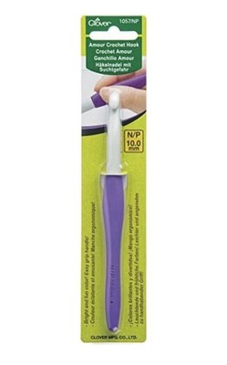 Clover 1057/NP Amour Crochet Hook, Size N/P/10.0mm