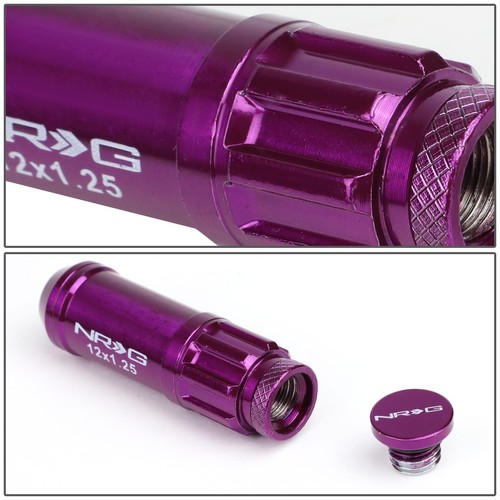 NRG LN-LS710PP-21 20PCS 63MM CLOSE END SPLINE DRIVER LUG NUT W/ADAPTER M12X1.25 - Picture 4 of 6