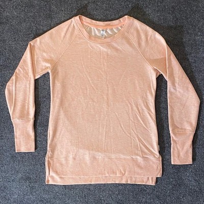 RBX Sweatshirt Womens S Peach Heathered Long Sleeve Pullover Tunic Thumbhole