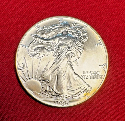 1986 American Silver Eagle 1 Troy Oz. .999 Fine One Dollar BU Uncirculated Coin
