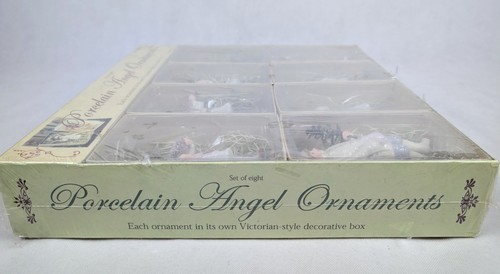 Lot de 8 ornements ange porcelaine victorienne Costco avec boites Noël *NEUF* - Photo 5 sur 15
