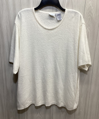 BOBBIE BROOKS Women s (Size 22/24W) Short Sleeve Round Neck Sweater 100% Acrylic