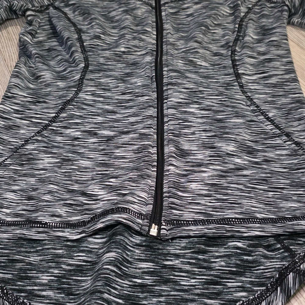 Reebok Performance Full-Zip Jacket Black White He… - image 4