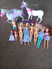 Barbie Bundle dolls with 2x Horses and Various Others Good Condition See Pics
