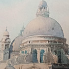Vintage Alberto Rossi style watercolor Italian Venice Canal print art Vintage  — photo 4