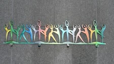 Dancing Figures Rainbow Metal Wall Rack - Lynn Rae Lowe Style