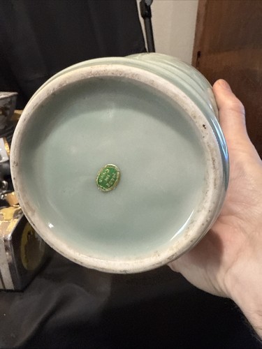 Chinese Celadon Lonquaun Style Modern Vase 12 3/4 In - Picture 13 of 14