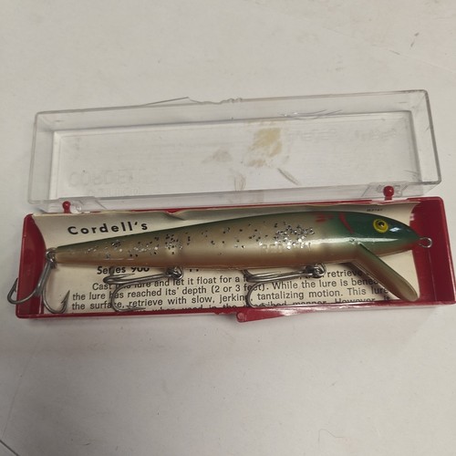 Vintage Cotton Cordell Series 908 Red Fin Saltwater Fishing Lure NIP