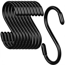 10 Pack Vinyl Coated S Hooks, 3 Inch Vinyl Coated S Hook, Heavy Duty Non-Slip