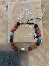 Stone Paw Bracelet,Paw Print Dog Mom Memorial Bracelet