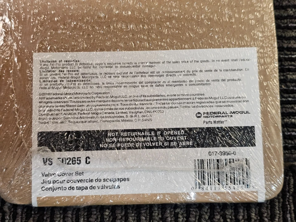 Fel-Pro VS 50265 C Engine Valve Cover Gasket for  1959 Chevrolet 3B 3200 8 Cyl - Imagem 3 de 4