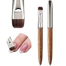 Acrylic Nail Brush & French Tip Brush-Salon French Manicure Tool with Firm Flat