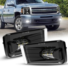 LED Fog Lights 5202 Bulbs DOT Bumper Driving Square Fog Lamps for Chevy Silverad