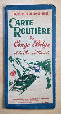 Touring Club of the Belgian Congo Late 1940s Maps and Other Travel Documents